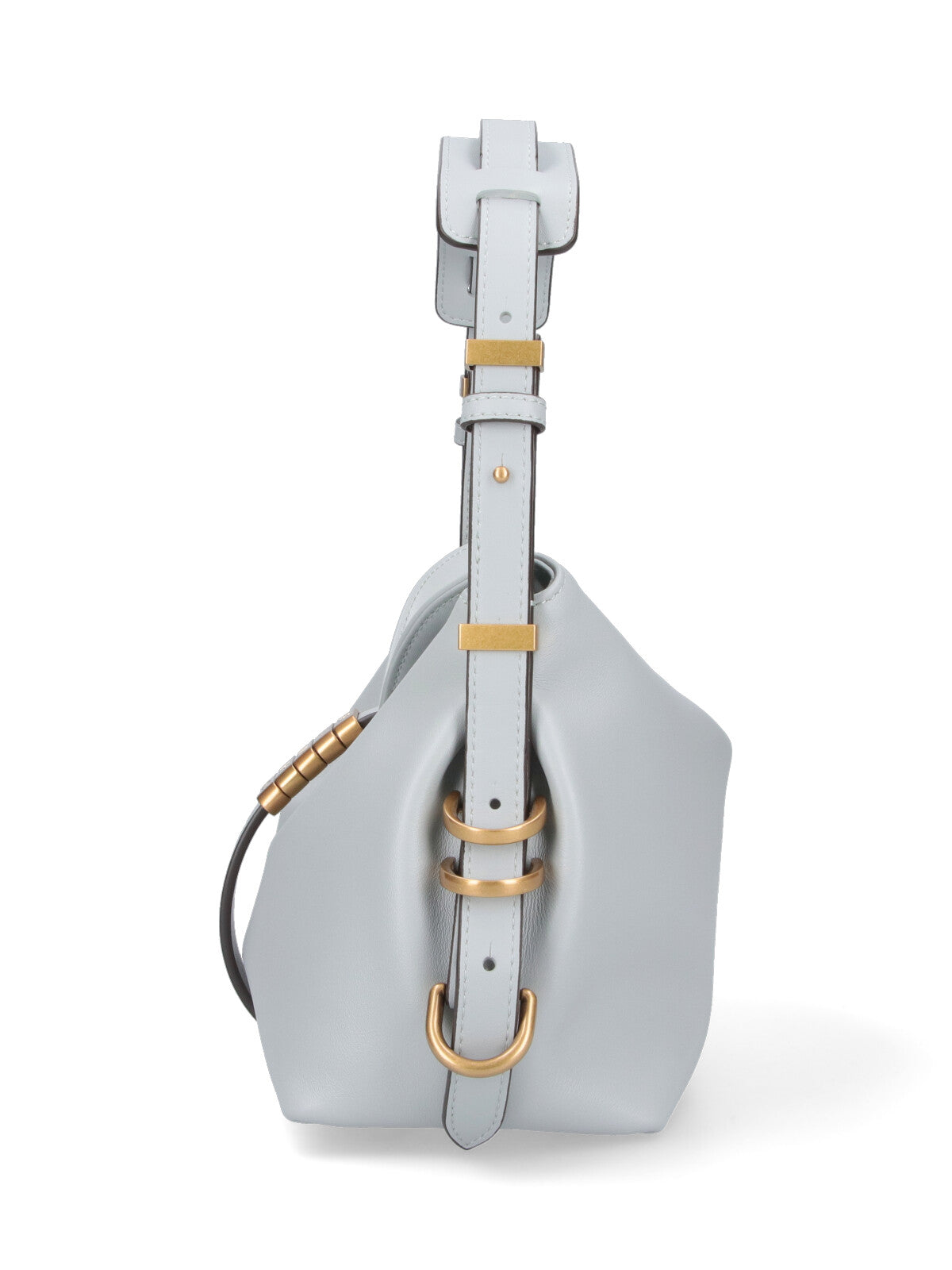 Rectangular Grey Bag With Structured Design And Versatile Carrying Options