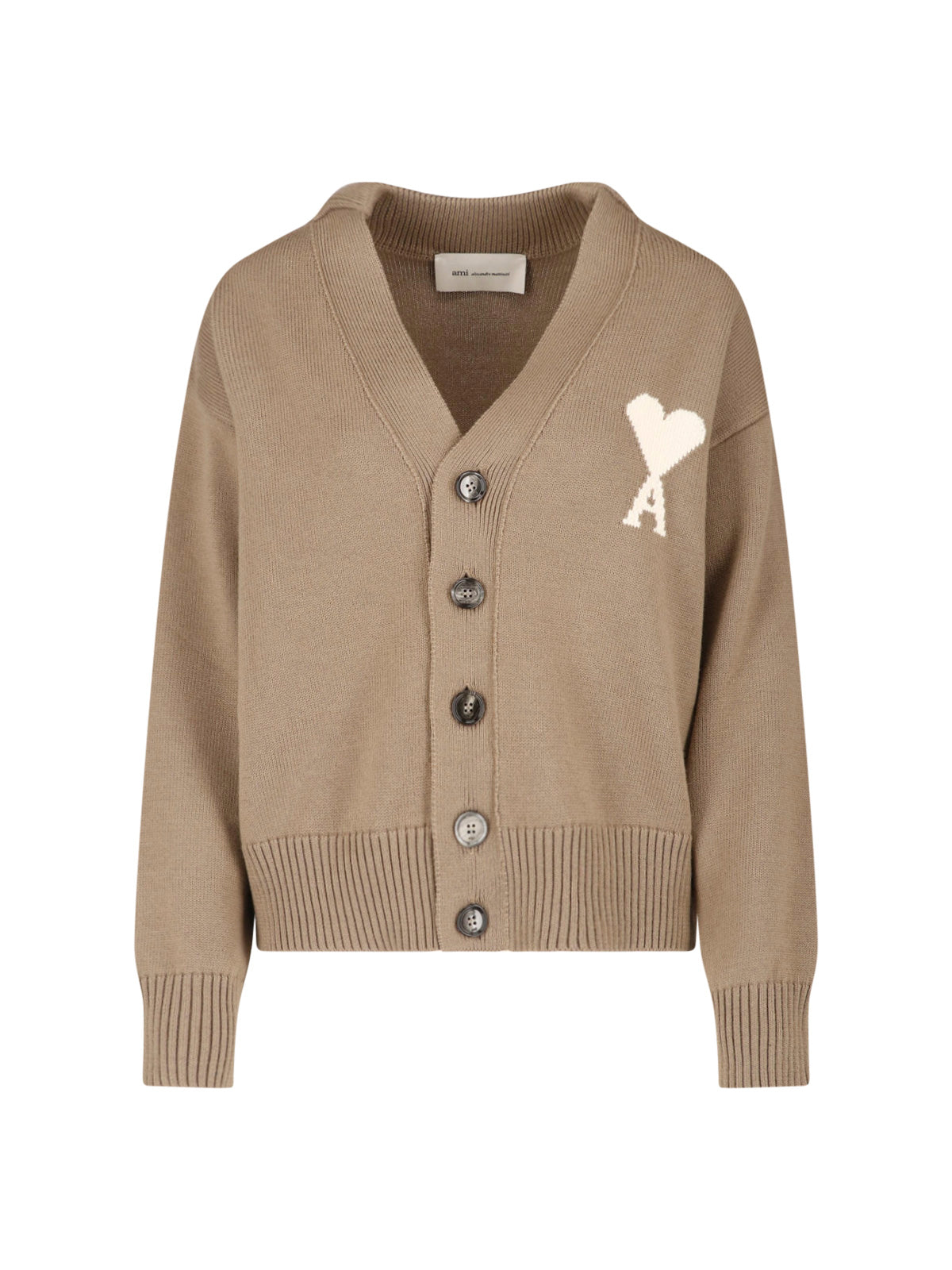 Beige Ami De Coeur Wool Cardigan