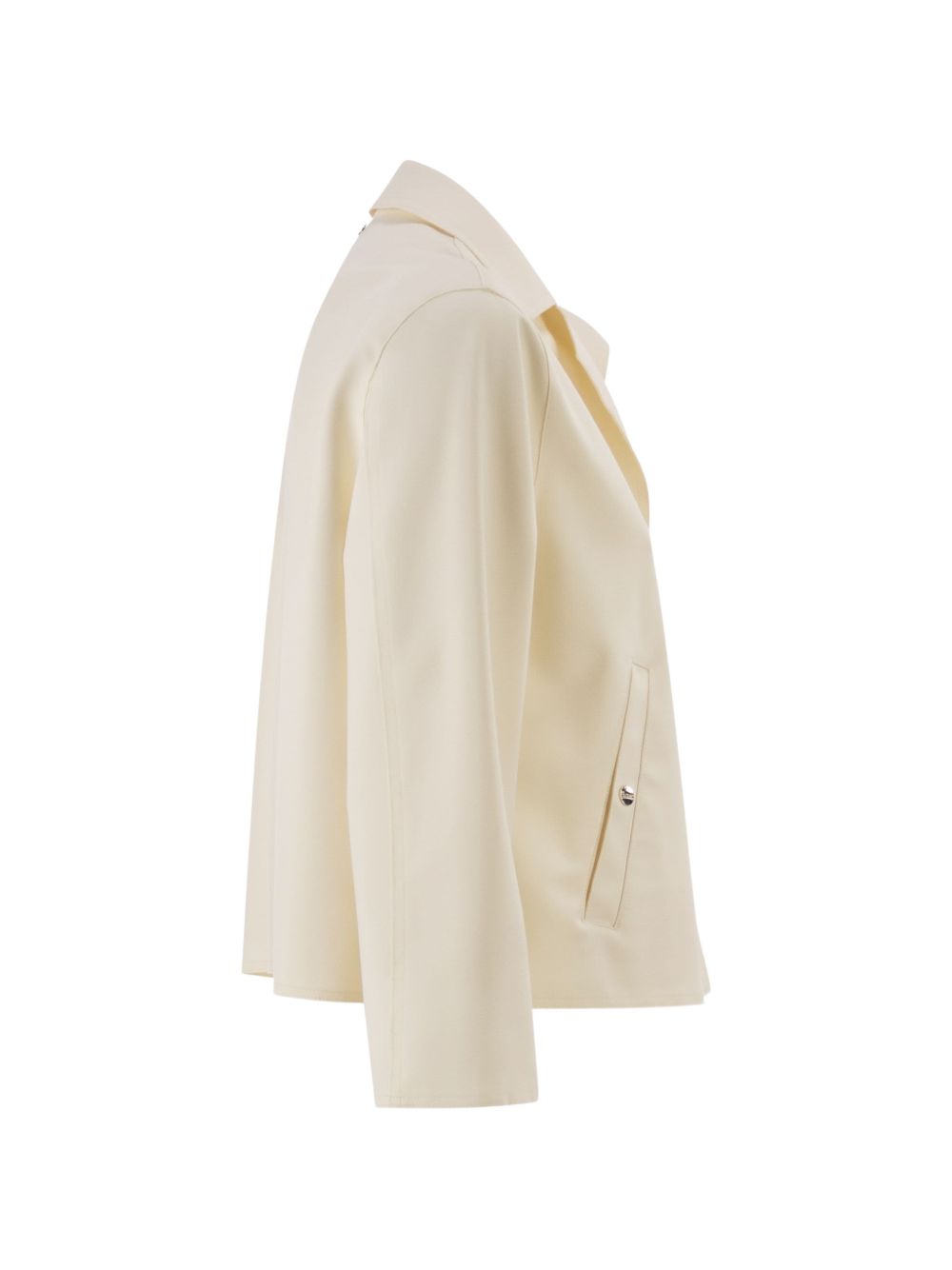 Lapel Collar Three-Quarter Sleeve Jacket