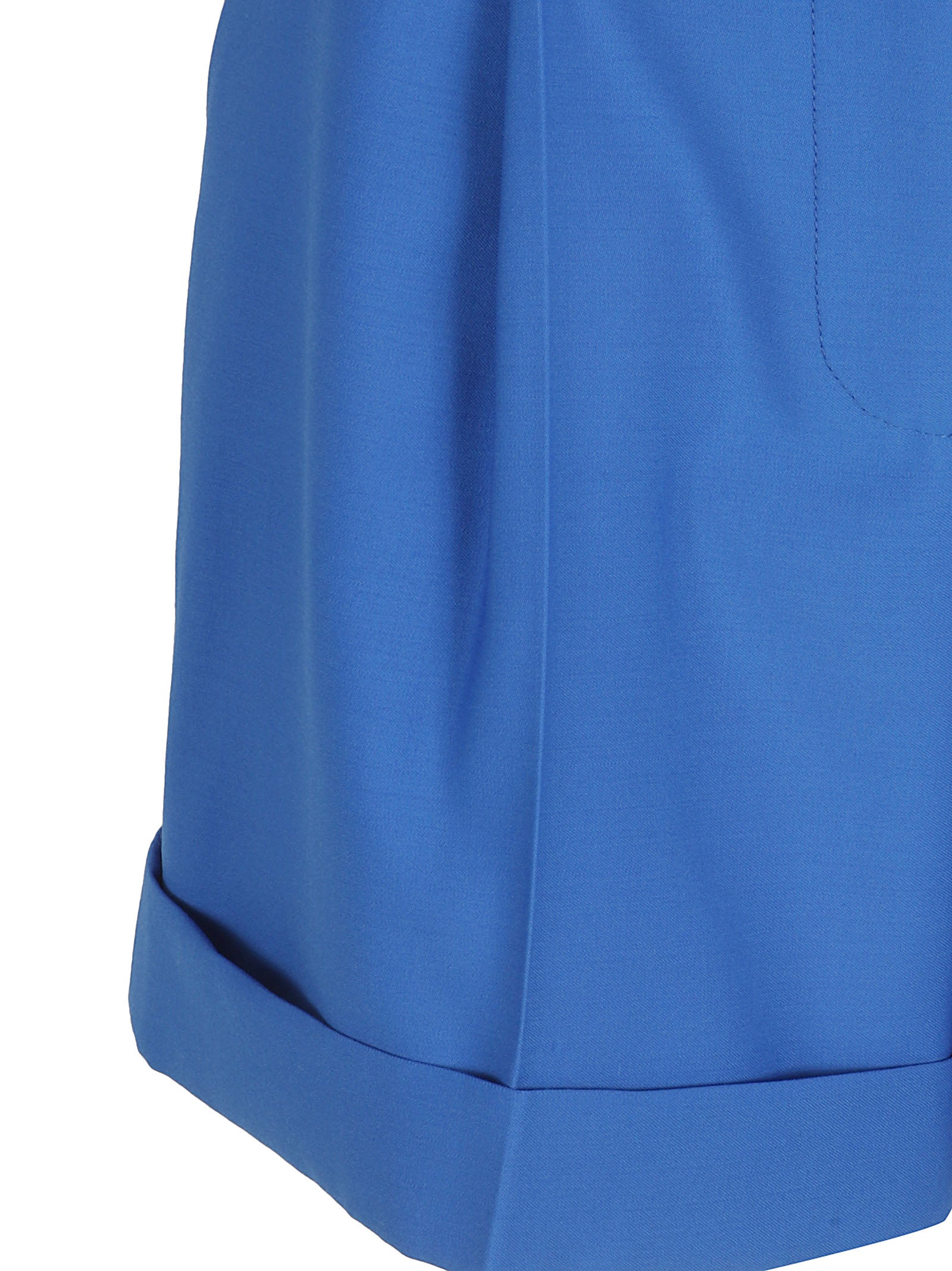 Cuffed High-Waist Tailored Shorts