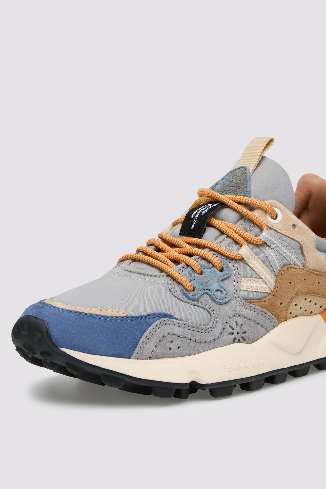 Multi-Layered Sneakers with Textured Black Outsole