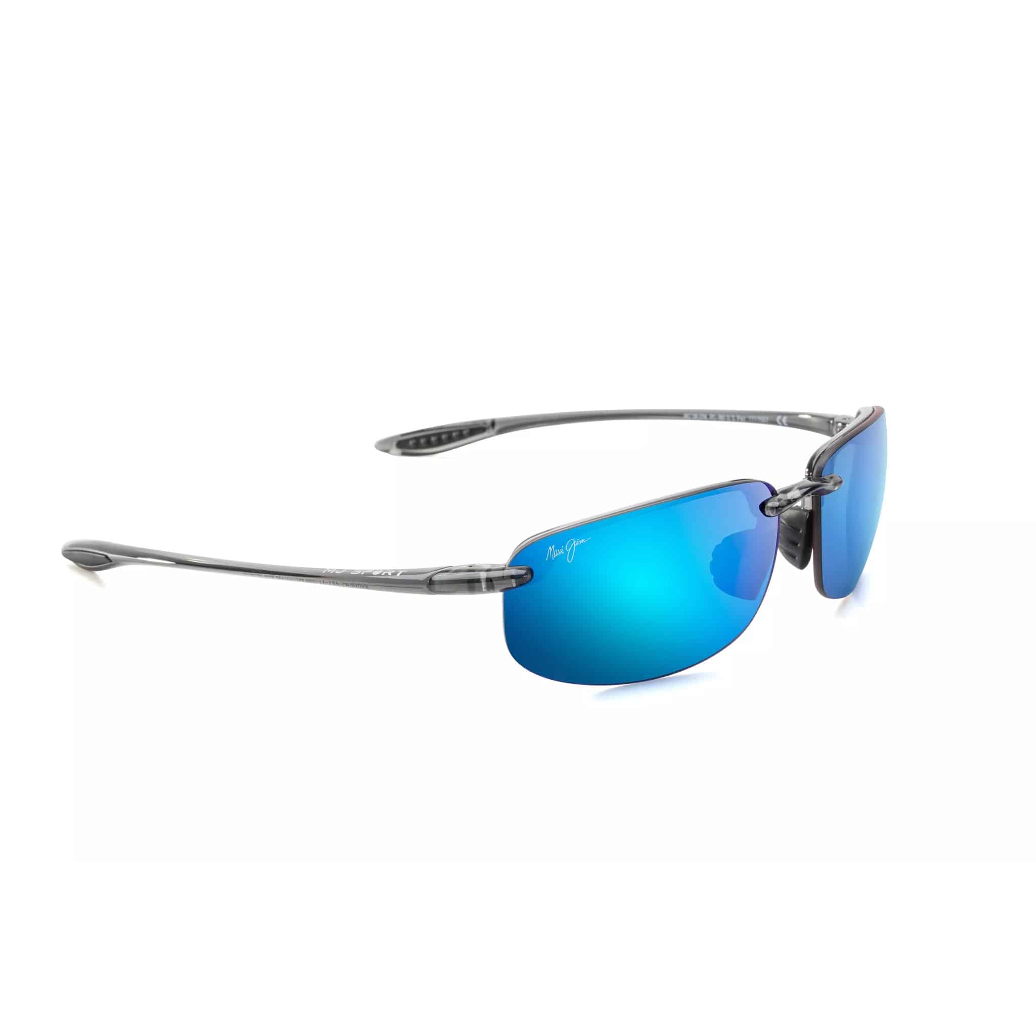 Hookipa Rimless Sunglasses with Vibrant Blue Mirrored Lenses
