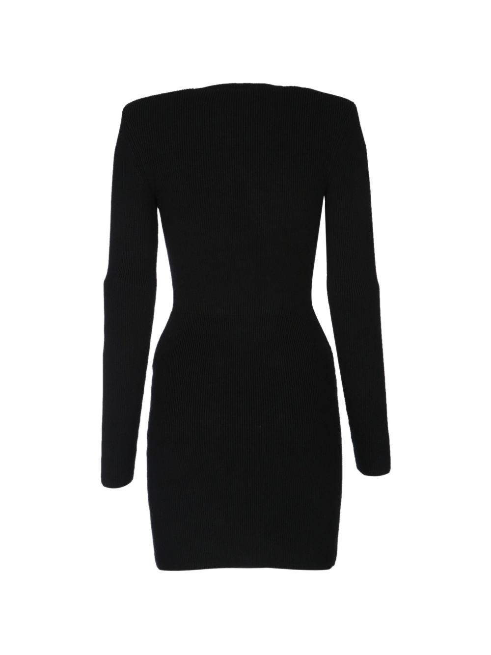 Fitted Mini Dress with Double-Breasted Gold Buttons