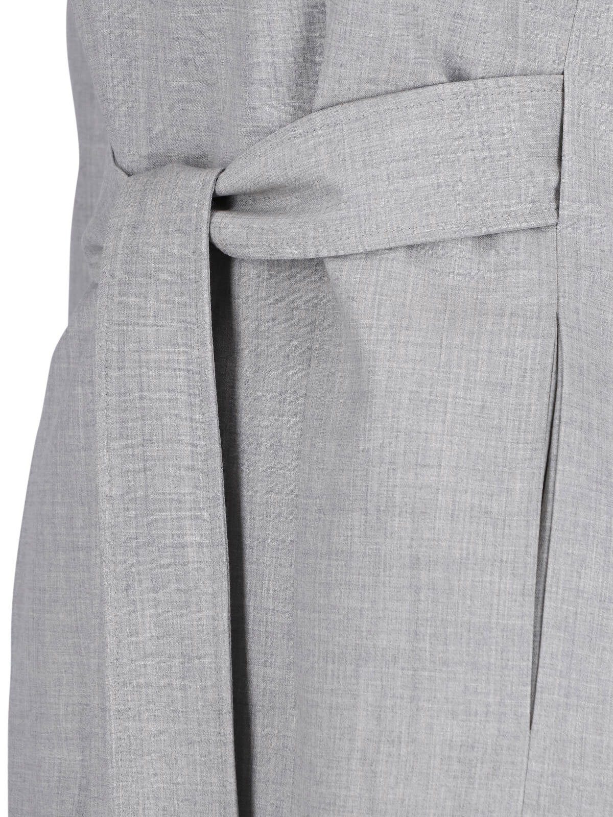 Grey High Collar Textured Minimalist Jacket