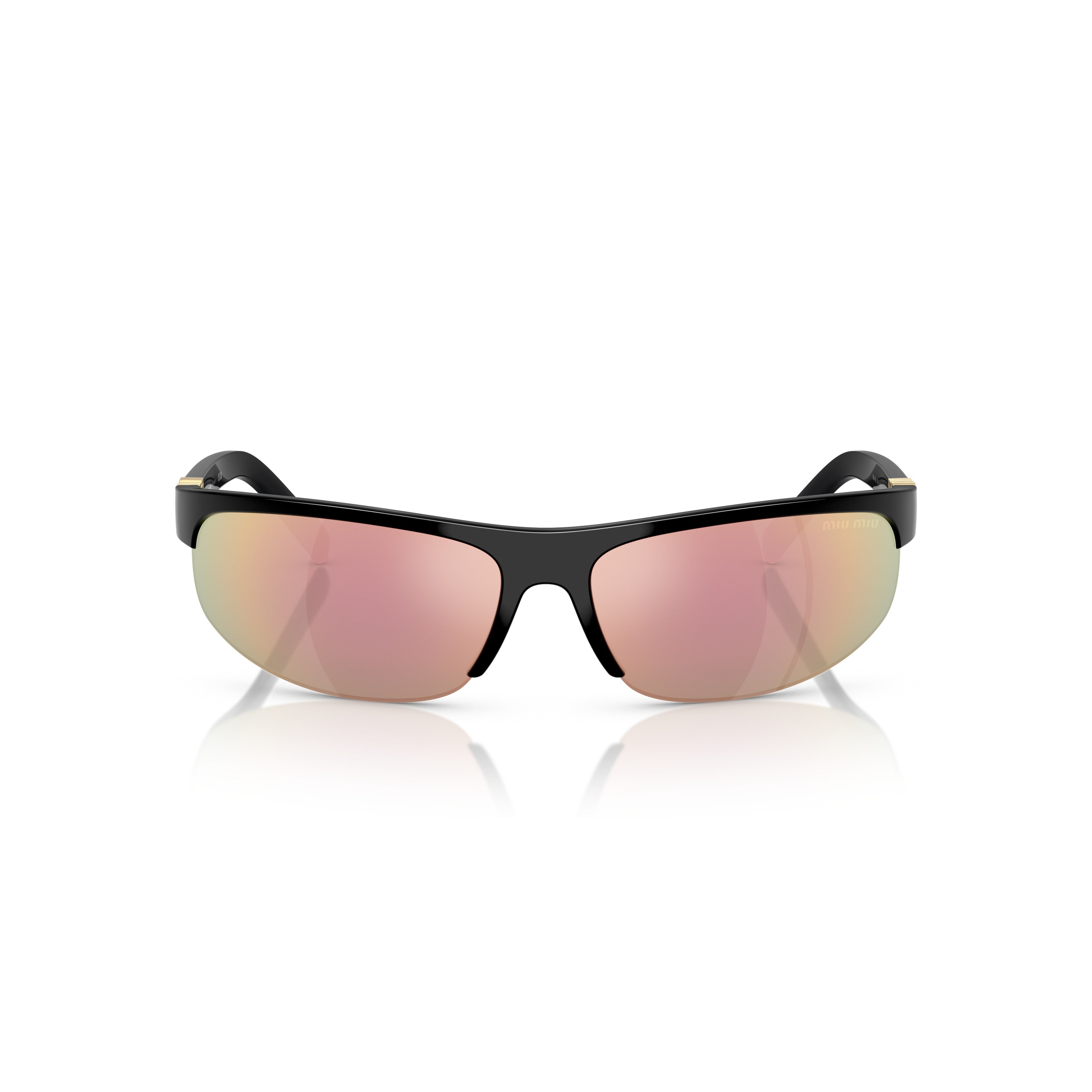 0mu A02s Semi-Rimless Black Frame Sunglasses