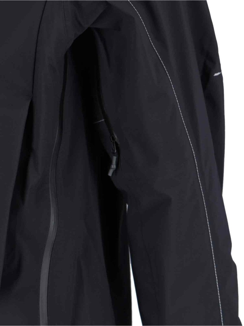 Zip Jacket, In Black Waterproof "Pertex Shield" Fabric