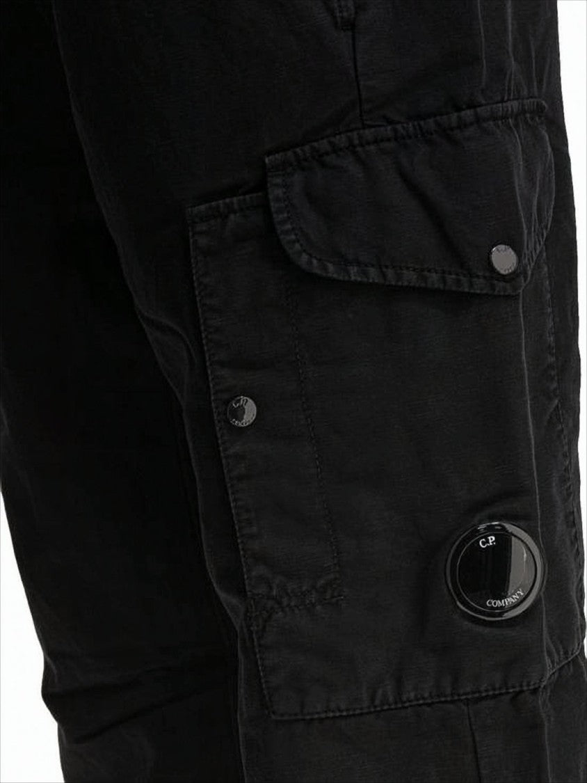 Relaxed Fit Straight Pants with Cargo Pocket Detail