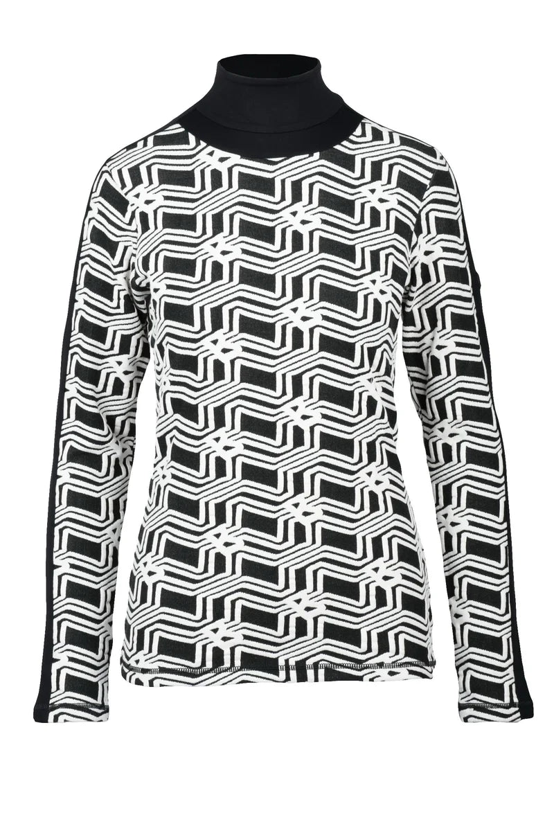 Fitted Turtleneck - Black/White