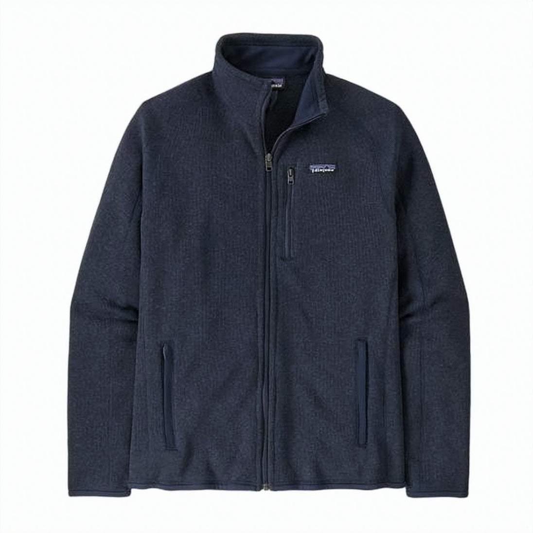 Textured Polyester Jacket with High Collar