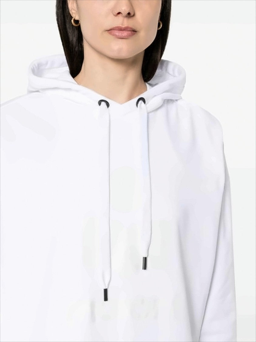 Long-Sleeved Hoodie Dress with Subtle Tonal Logo