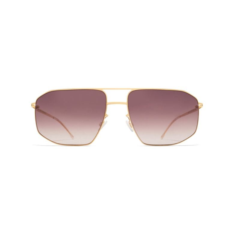 Santeri Geometric Gold Metal Sunglasses
