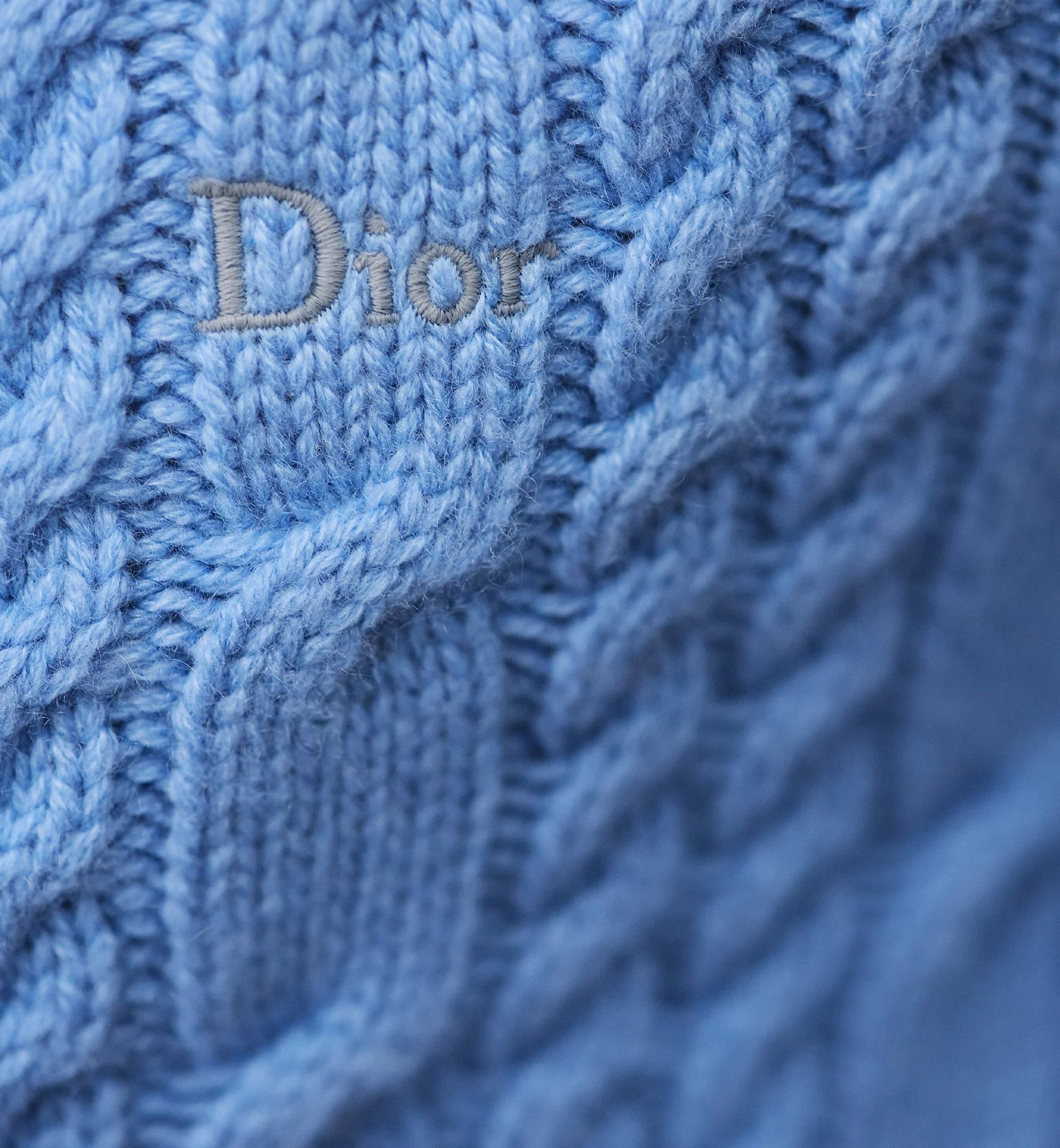 Cable Knit Light Blue Sweater