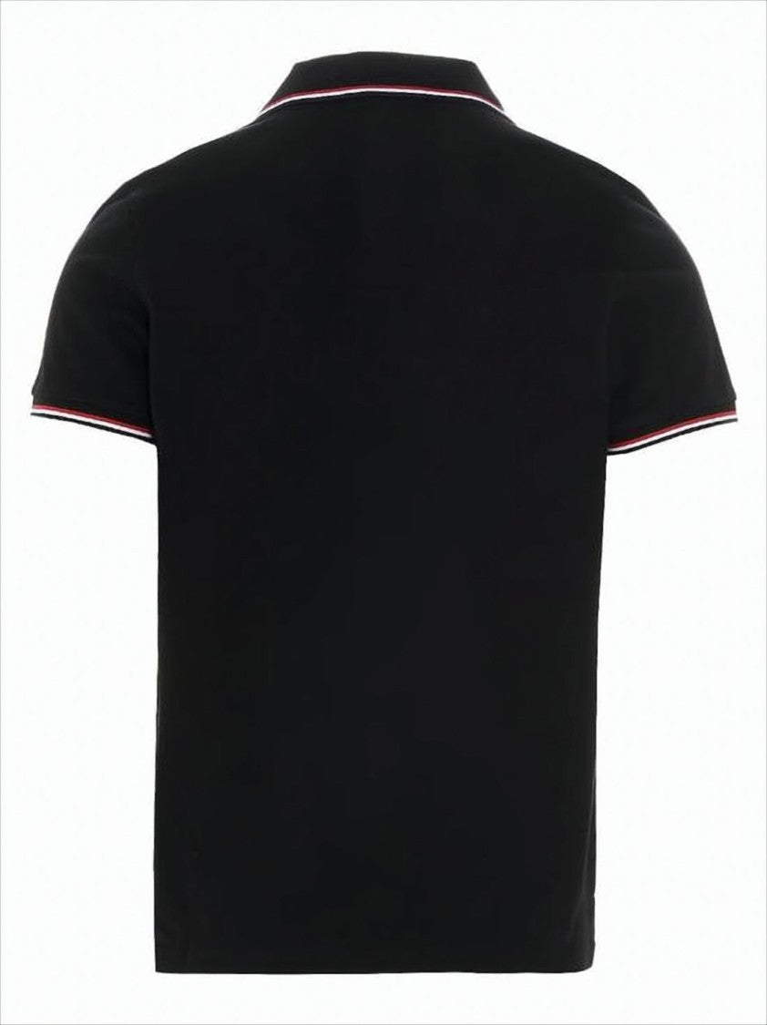 Short-Sleeve Polo Shirt with Ribbed Collar