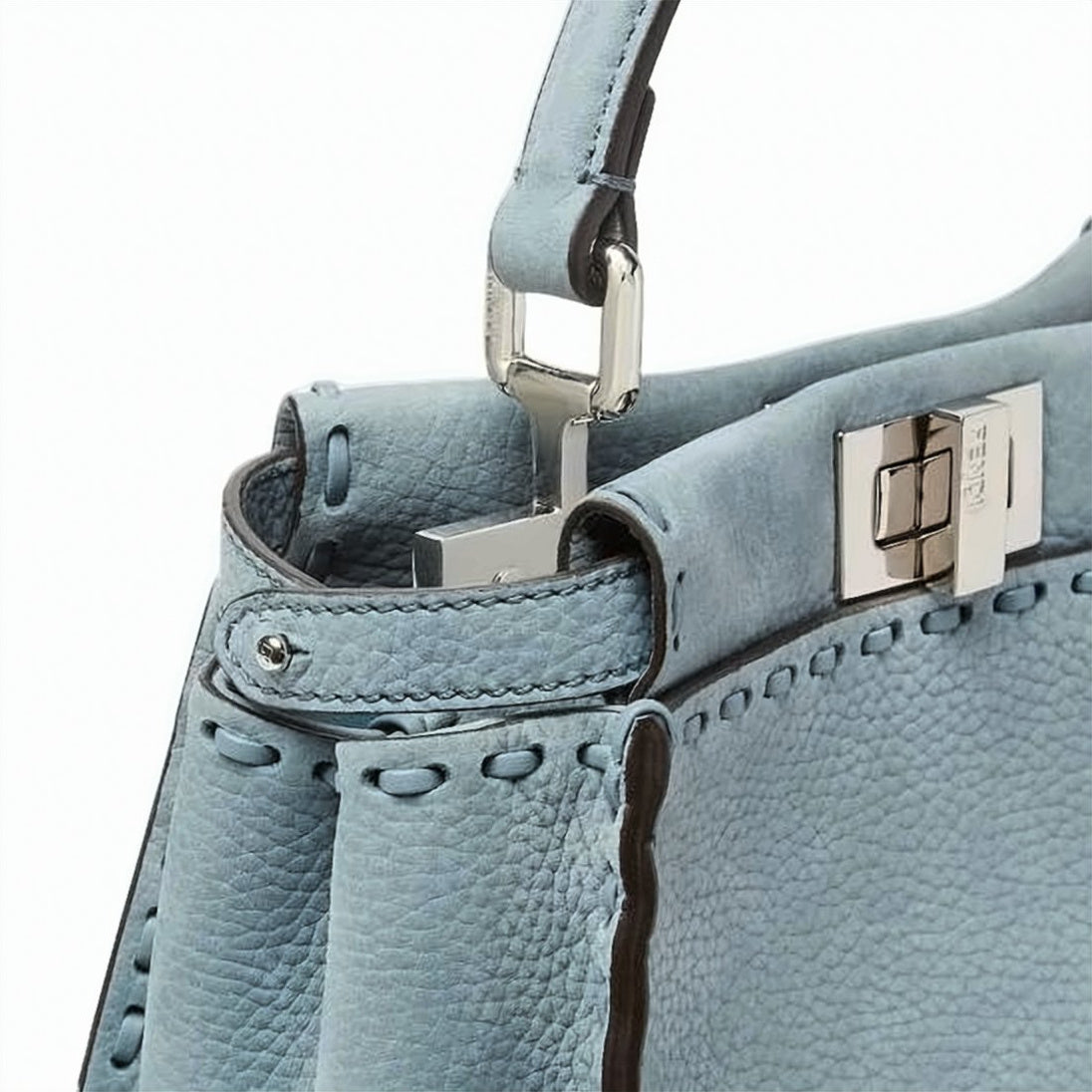 Trapezoidal Blue Crossbody Bag