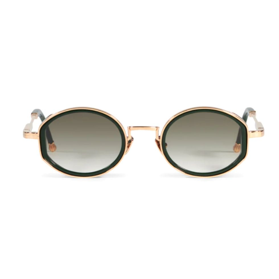 Jared Metallic Gold Sunglasses with Geometric Edges