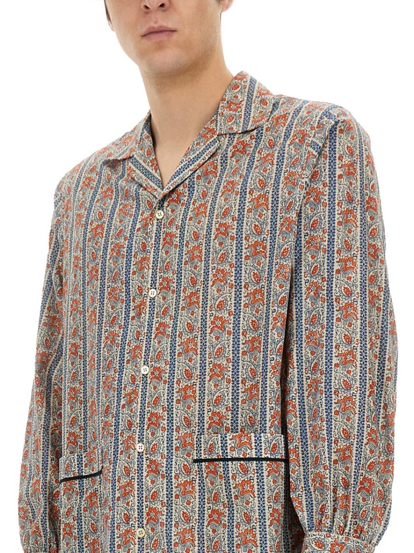 Pajama Shirt With "Voyage Imaginaire" Print