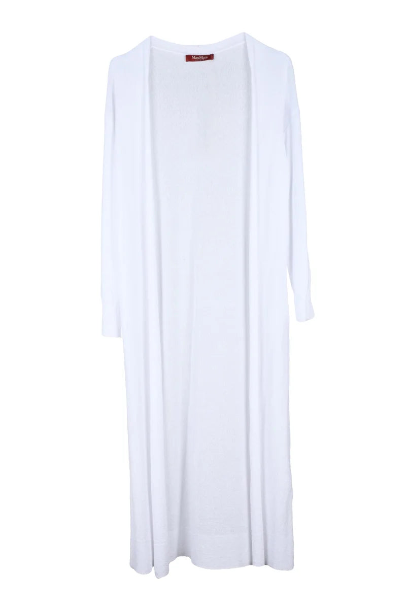 Long Open Cardigan - White