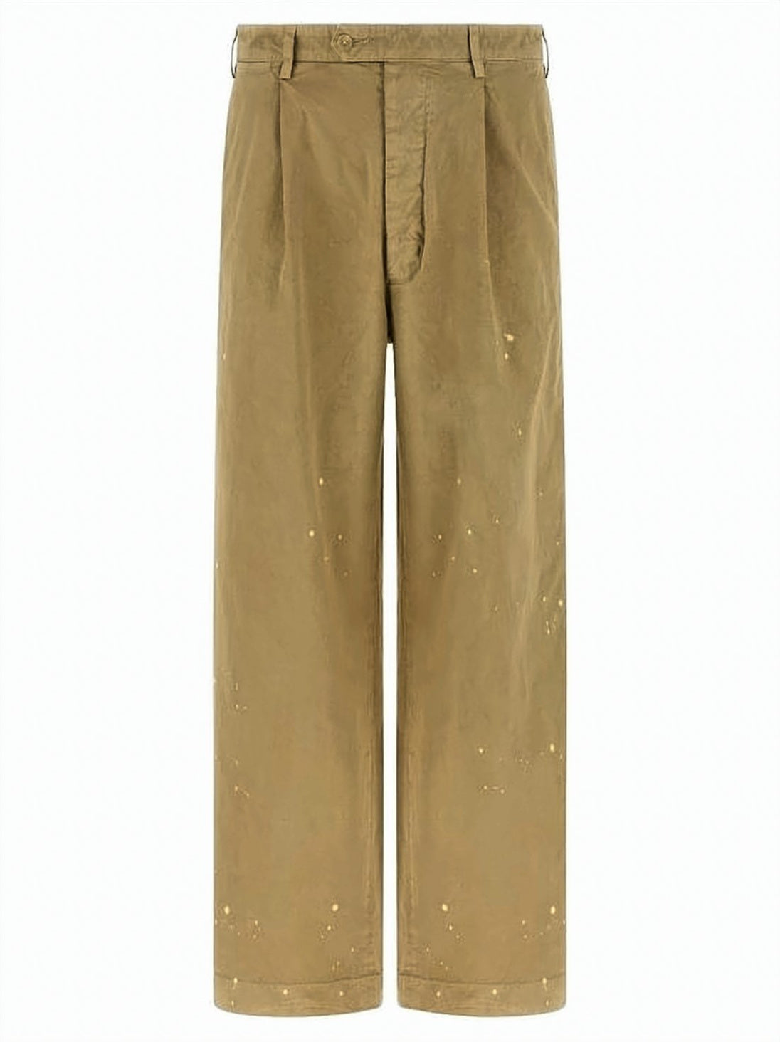 Relaxed-Fit Straight Pants With Paint Splatter Details