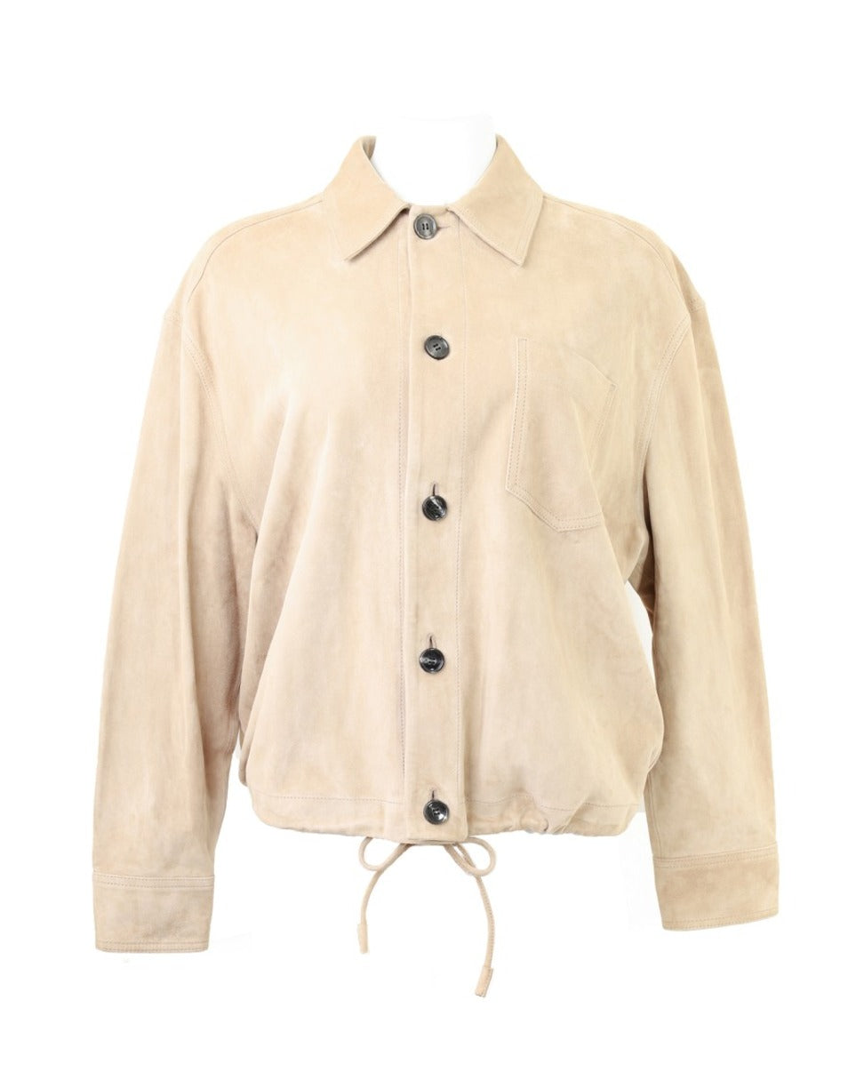 Relaxed Fit Goat Leather Jacket