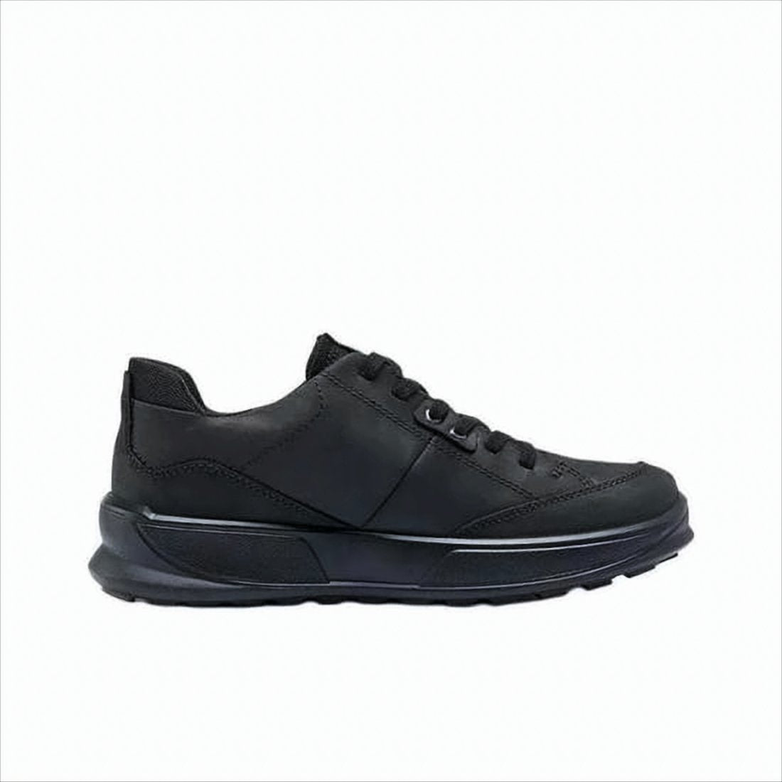 Black Low-Top Sneakers with Perforated Detailing