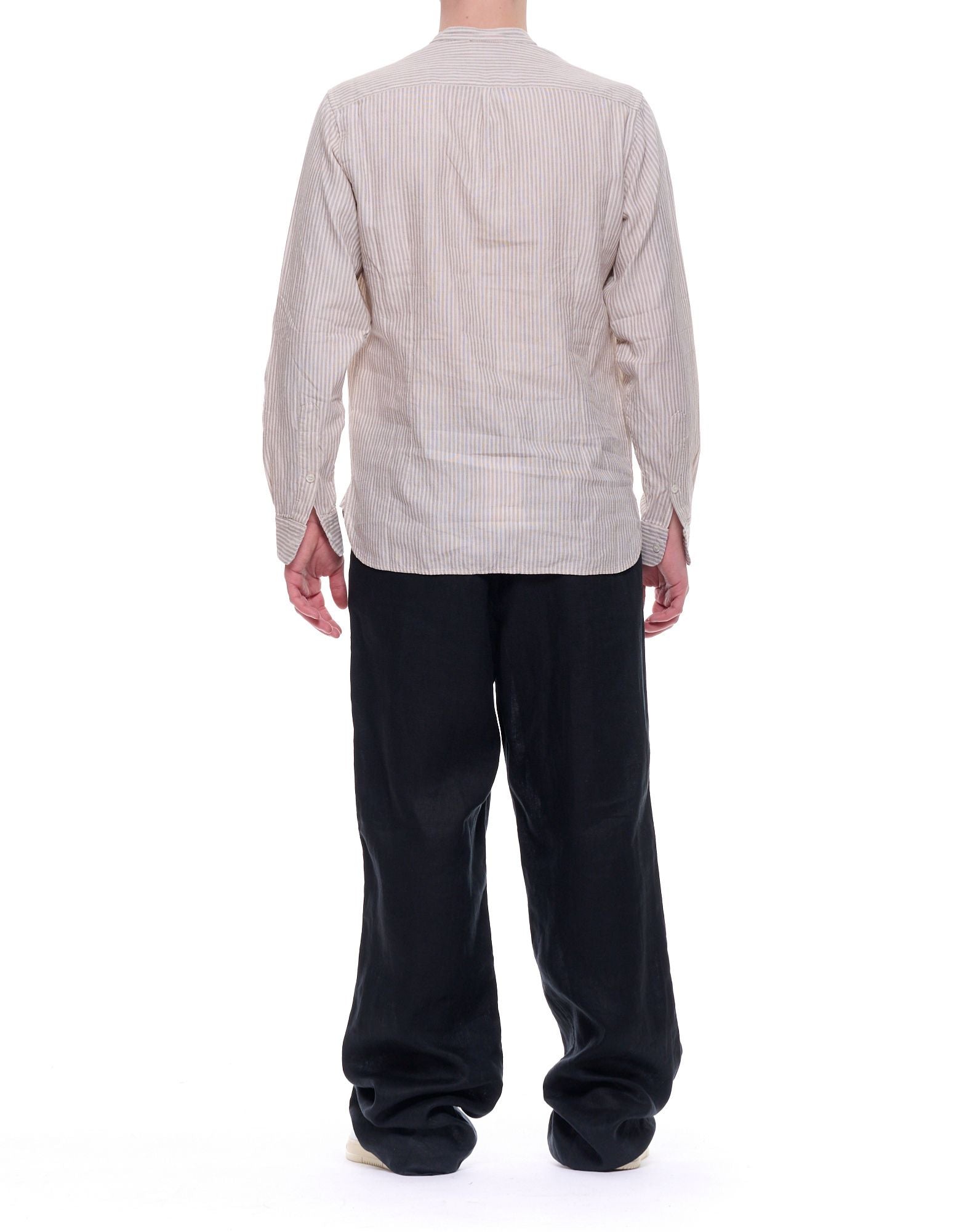 Black Relaxed Fit Owen Linen Trousers