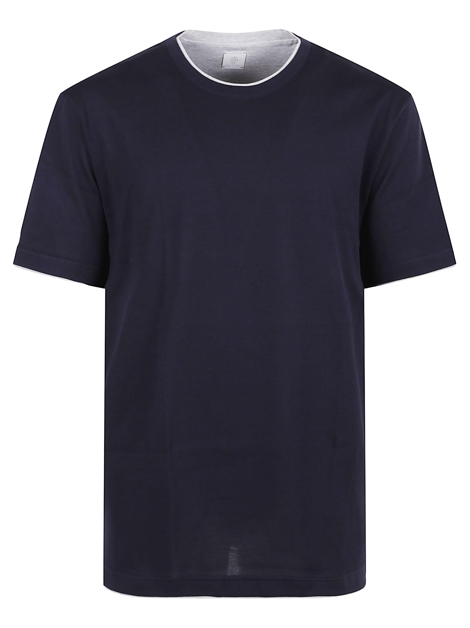 Crisp Cotton Jersey T-Shirt with Contrasting Trim