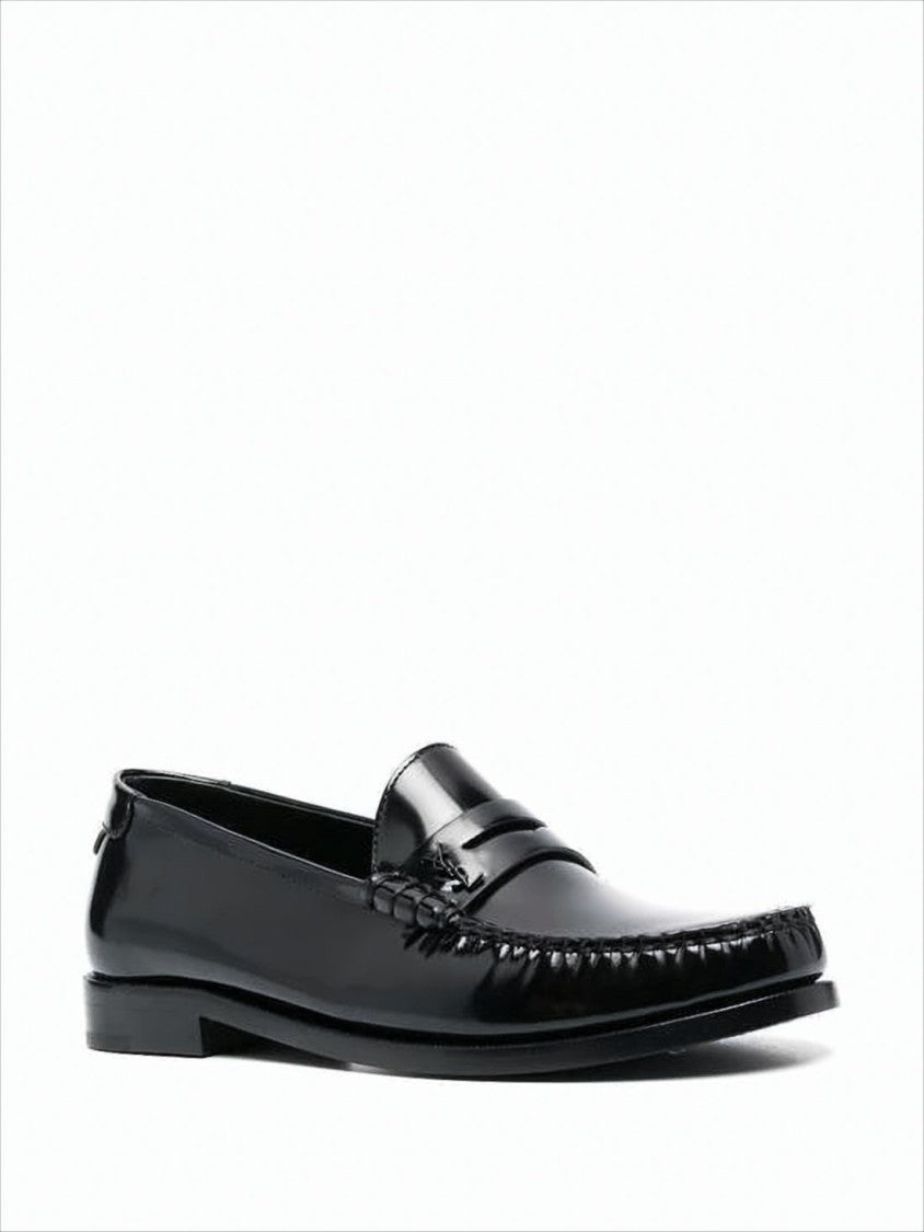 Polished Calf Leather Loafer with Classic Penny Strap