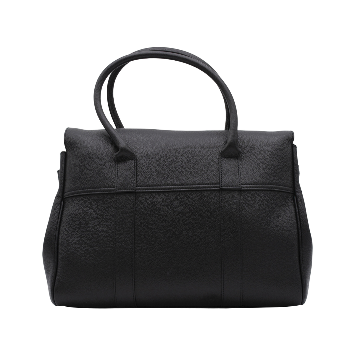 Structured Handbag with Polished Gold-tone Turn-lock Closure