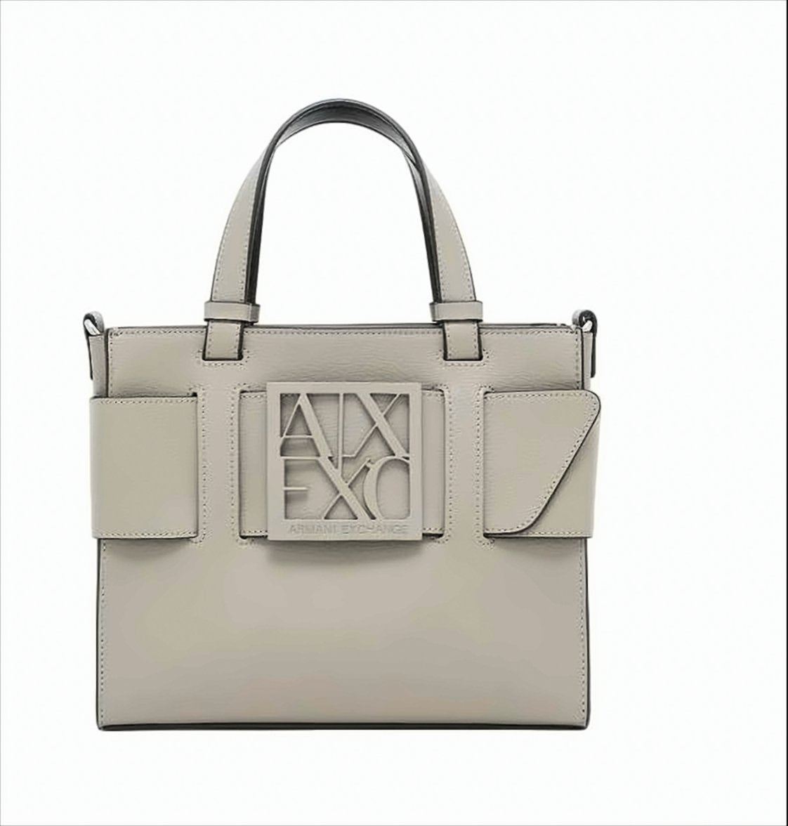 Medium Structured Tote Bag With Logo Buckle
