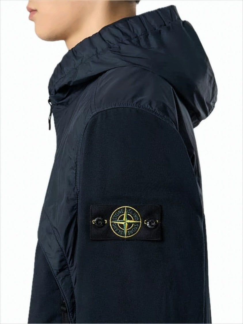 Hooded Casual Jacket with Color-Blocked Design