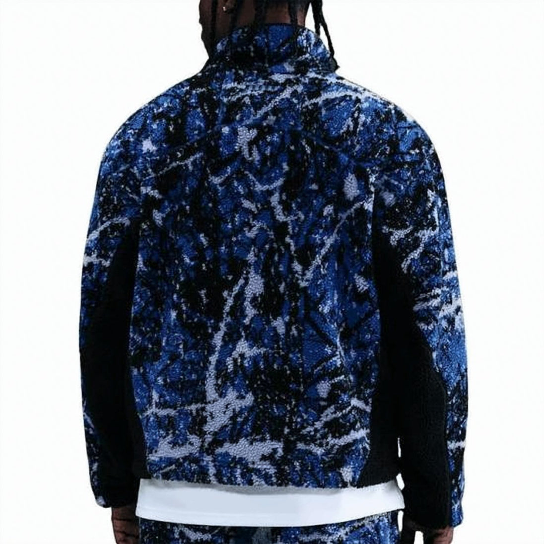 Abstract Patterned Blue Nike Jacket