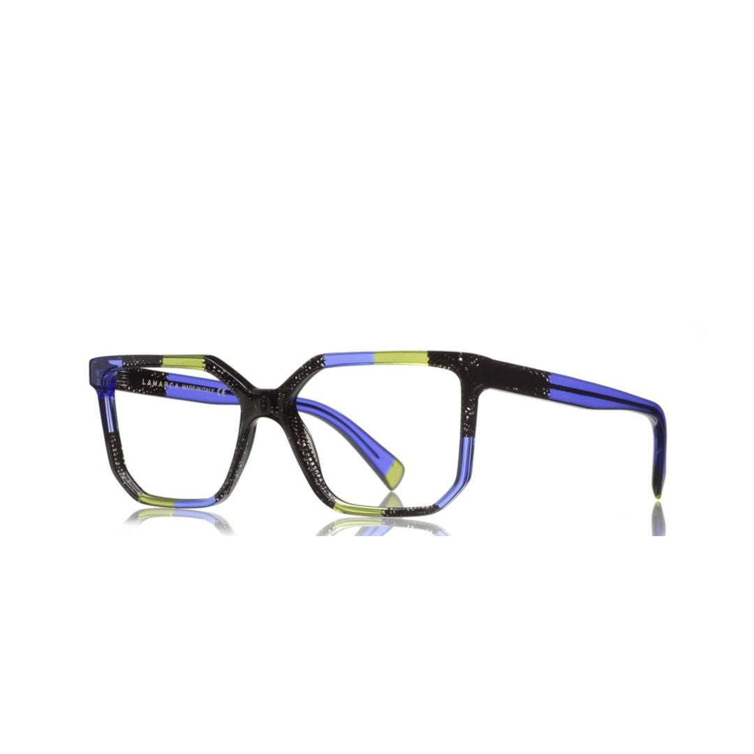 Mosaico 166 Geometric Mosaic Pattern Eyeglasses with Bold Frame