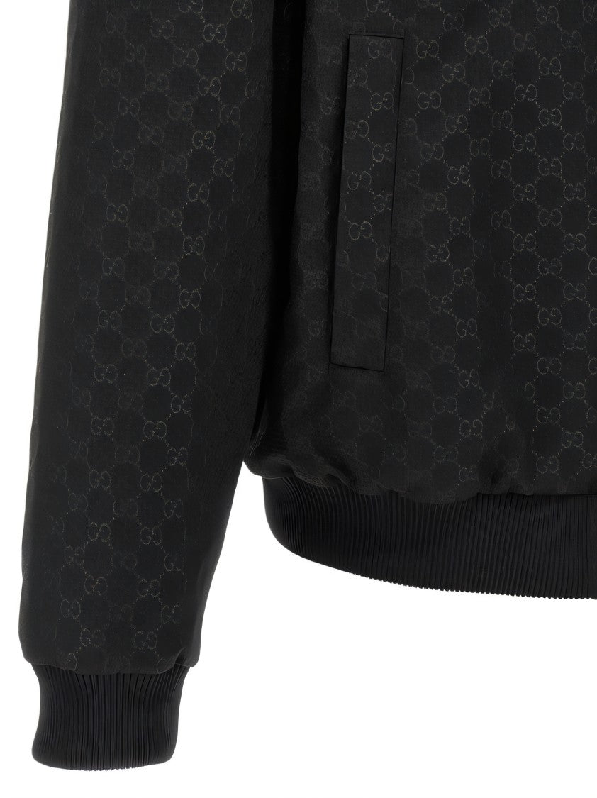 Monogram Patterned High-Collar Jacket