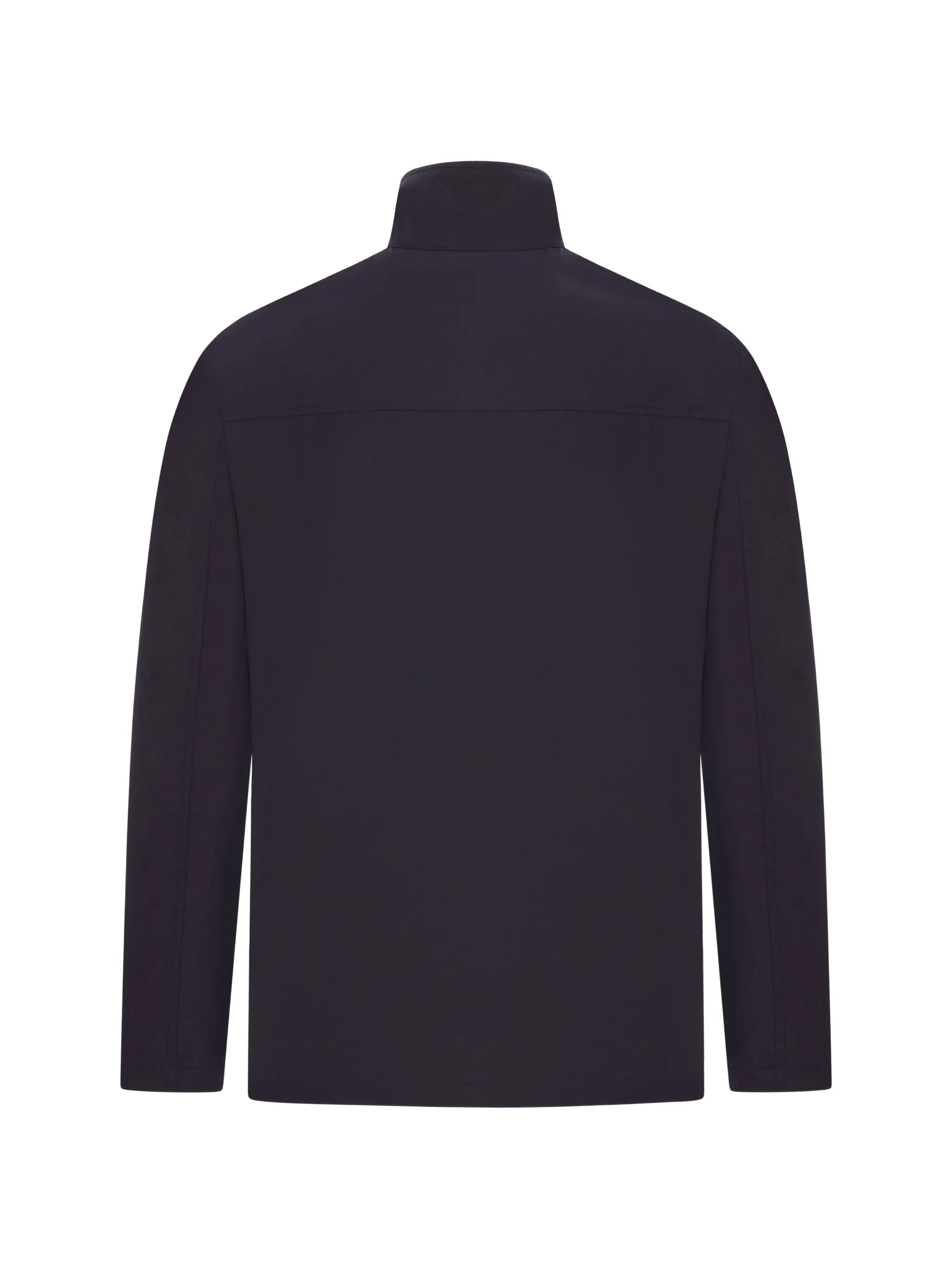 High Collar Black Buckle Flap Jacket