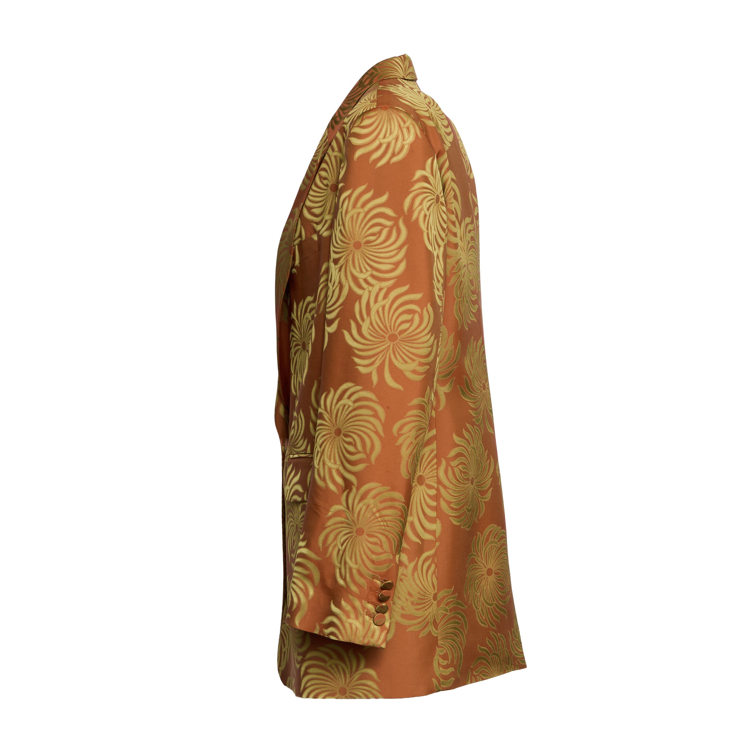 Single-Button Floral Jacquard Blanchet 2140 Jacket