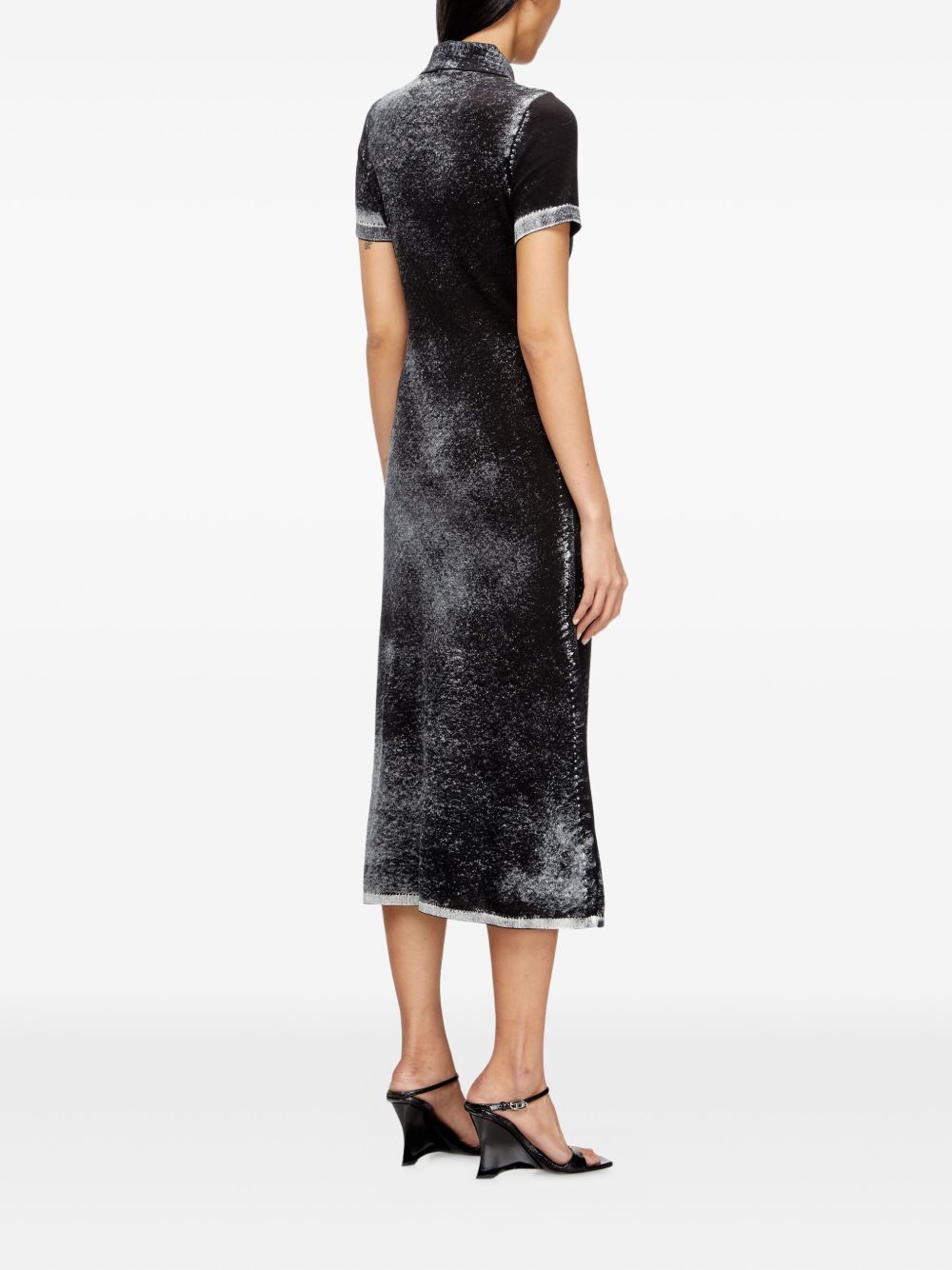Midi Dress with Button Placket