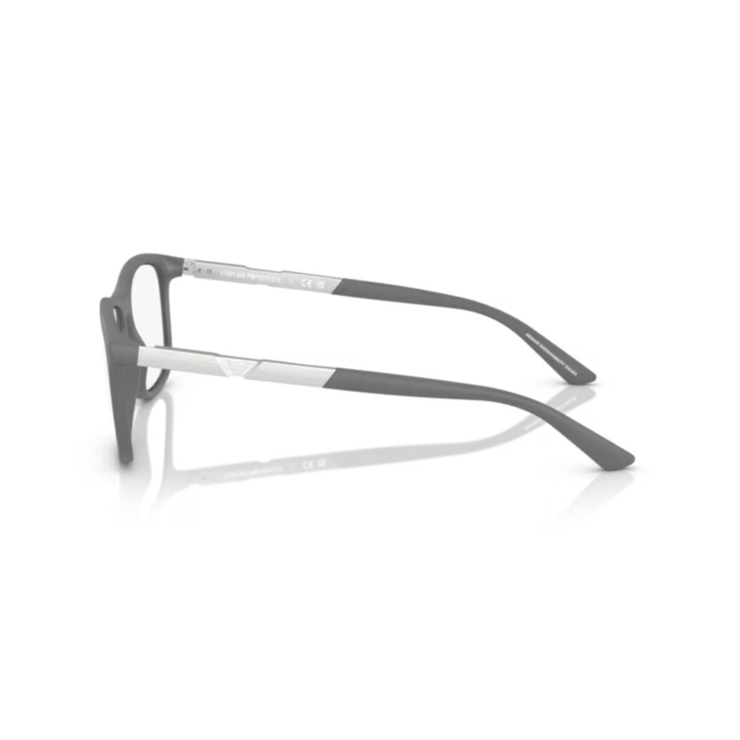0ea3247 Rectangular Matte Grey Eyeglasses with White Accents