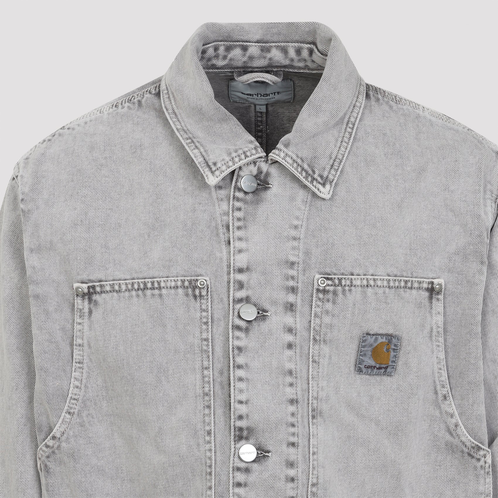 Rugged Grey Cotton Utility Jacket