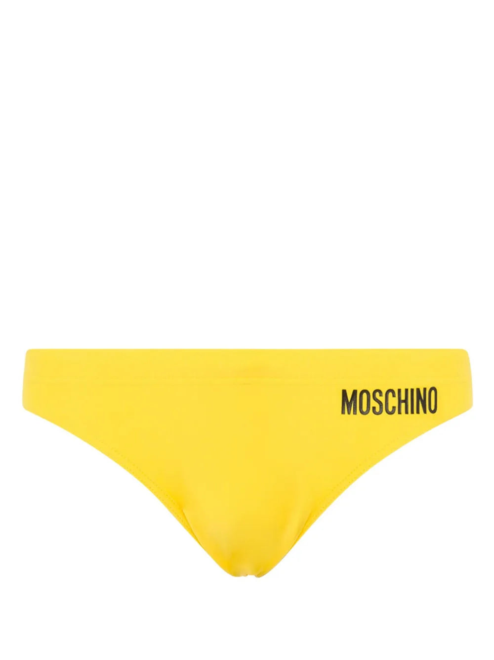 Vibrant Yellow Swim Brief With Playful Design