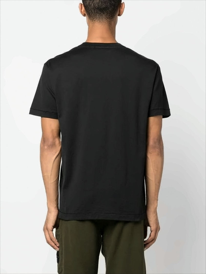 Classic Short-Sleeve T-Shirt with Subtle Patch Logo