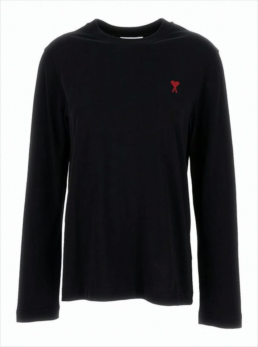 Relaxed-Fit Long Sleeve T-Shirt With Embroidered Detail