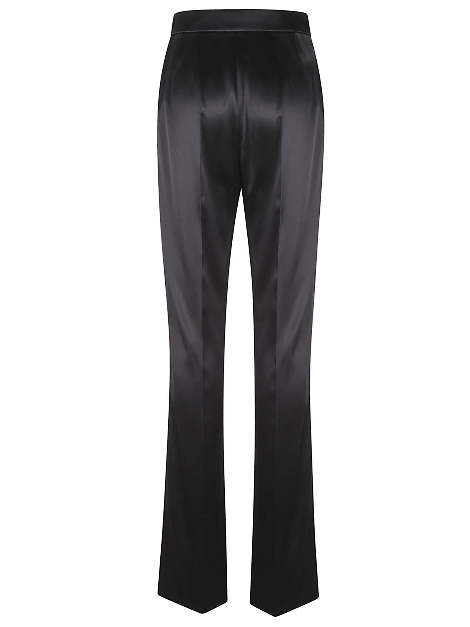Tailored Flared Trousers with Satin Finish