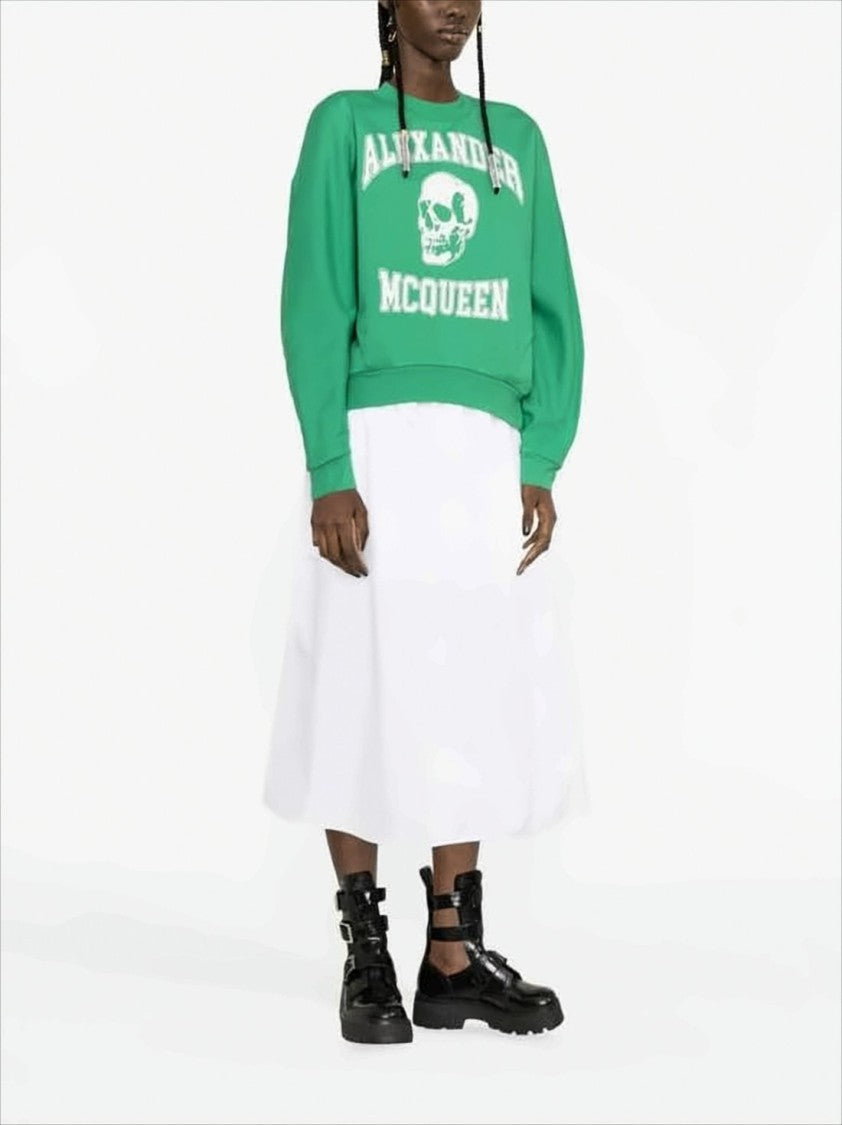 Long-Sleeve Graphic Sweatshirt with Ribbed Cuffs