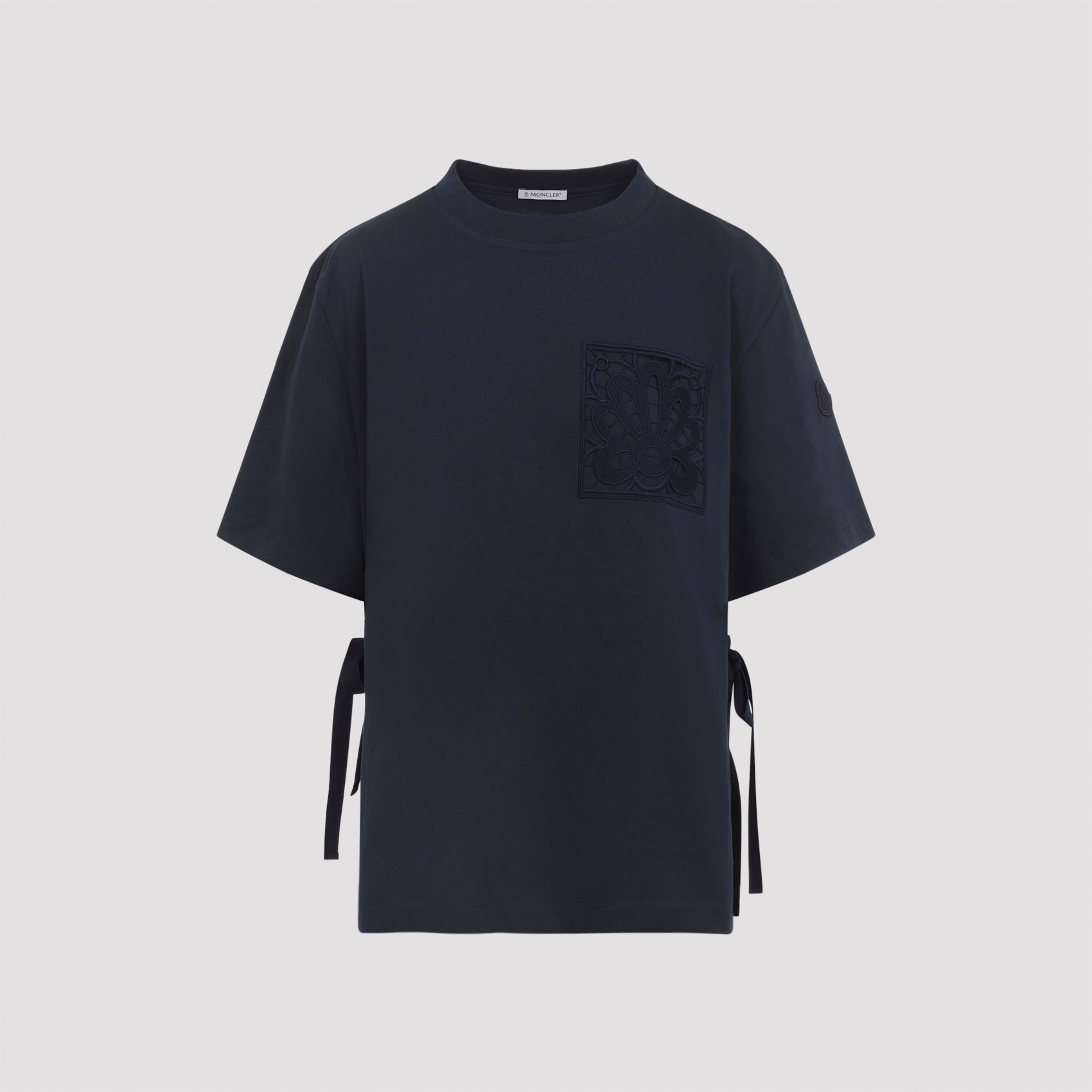 Relaxed-Fit Blue T-Shirt with Textured Pocket