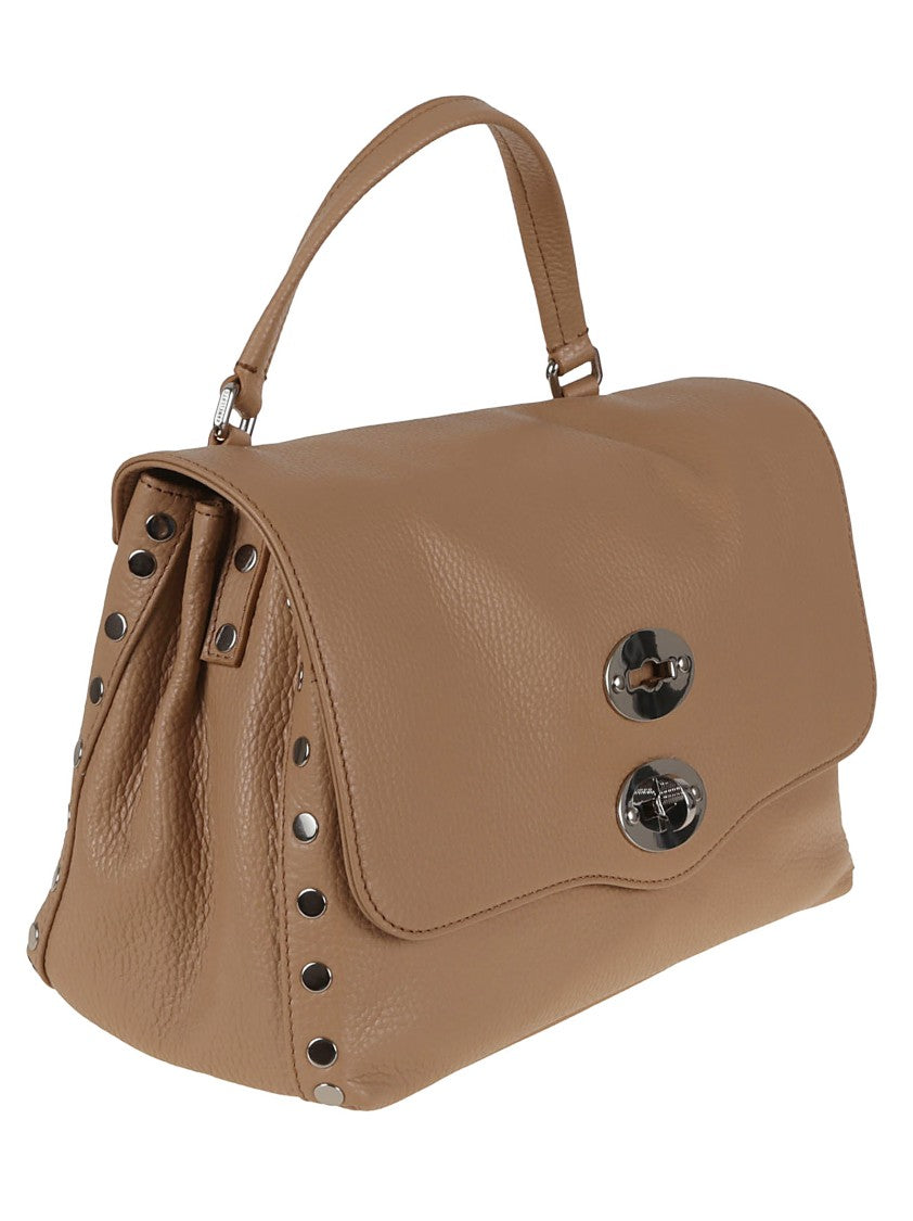 Calfskin Handbag With Double Twist Lock
