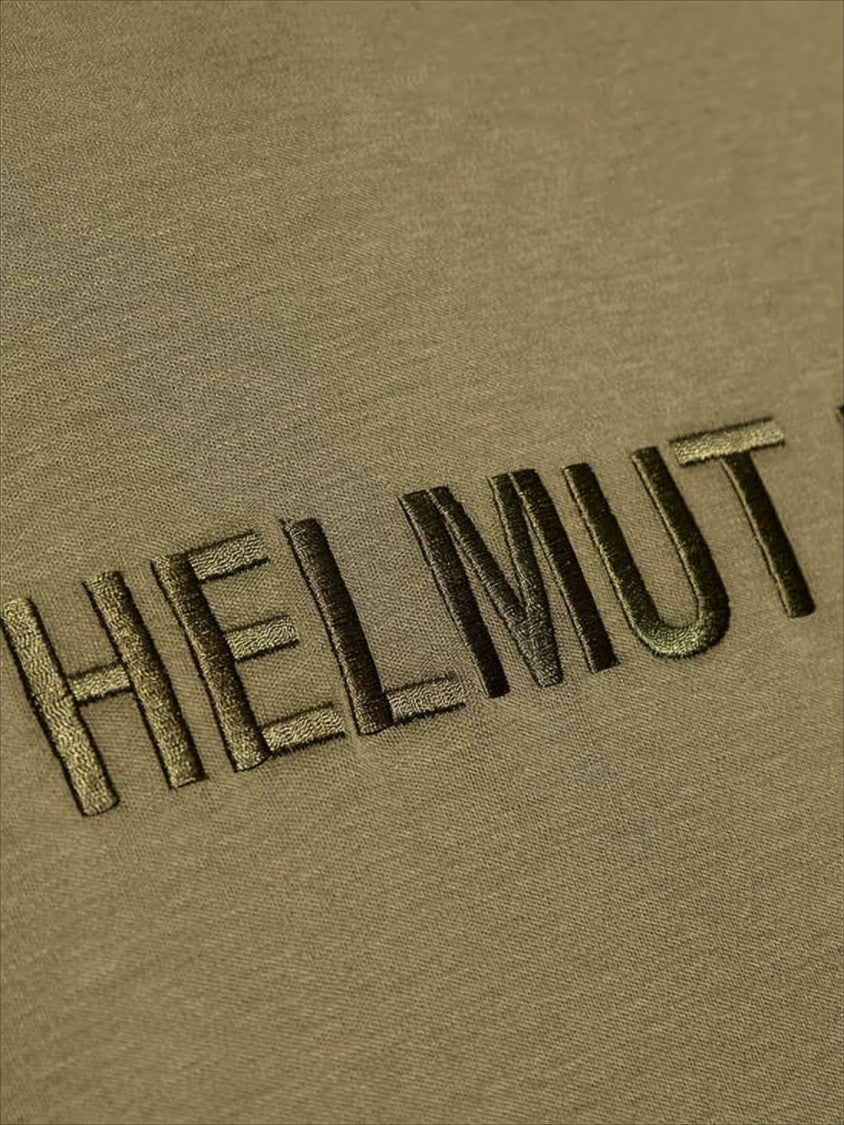 Boxy Brown Cotton T-Shirt with Tonal Embroidered Logo