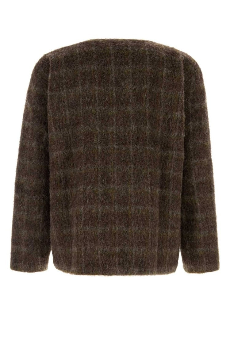 Textured Cardigan with V-Neckline