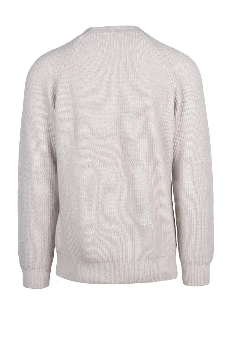 Ribbed Cashmere Sweater - Light Grey