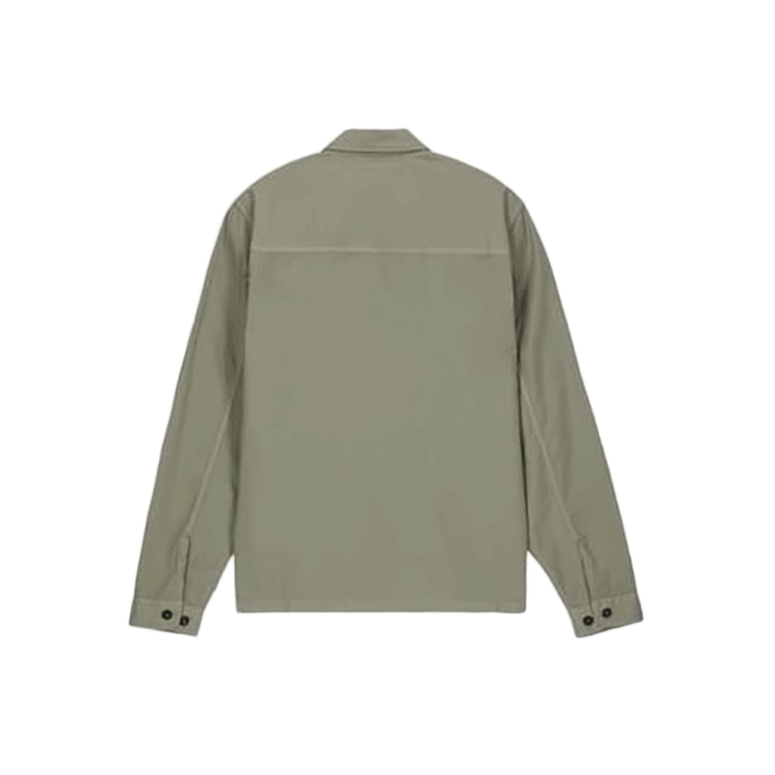 Structured Collar Long-Sleeve Shirt with Concealed Placket
