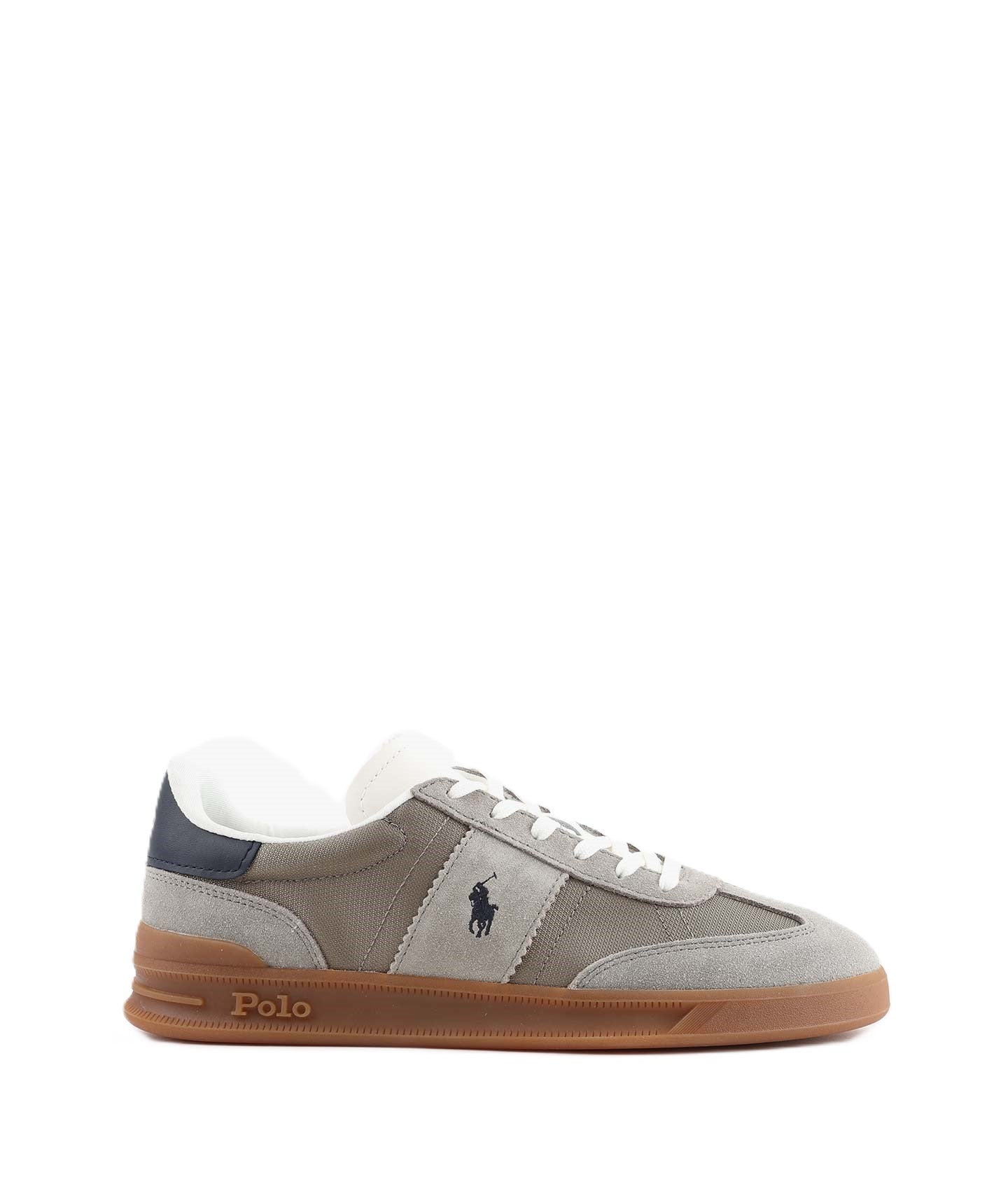 Low-Profile Suede and Mesh Sneakers